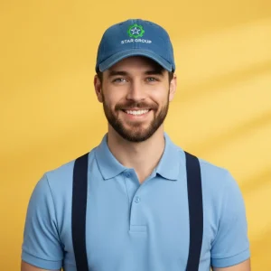 Embroidered Denim Caps